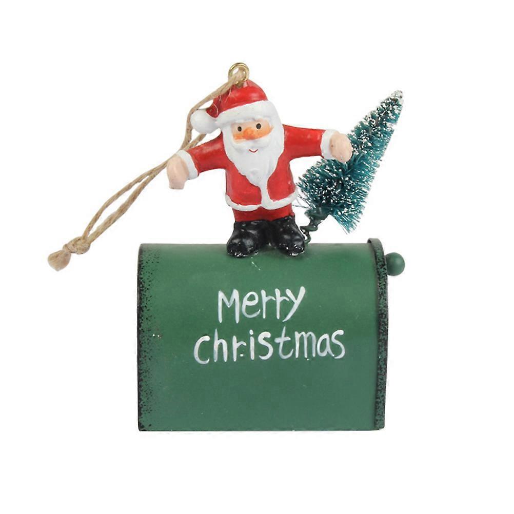 Festive Mailbox Shape Ornament Designed For Christmas Parties Offering An Elegant Green Look In 1Pcs