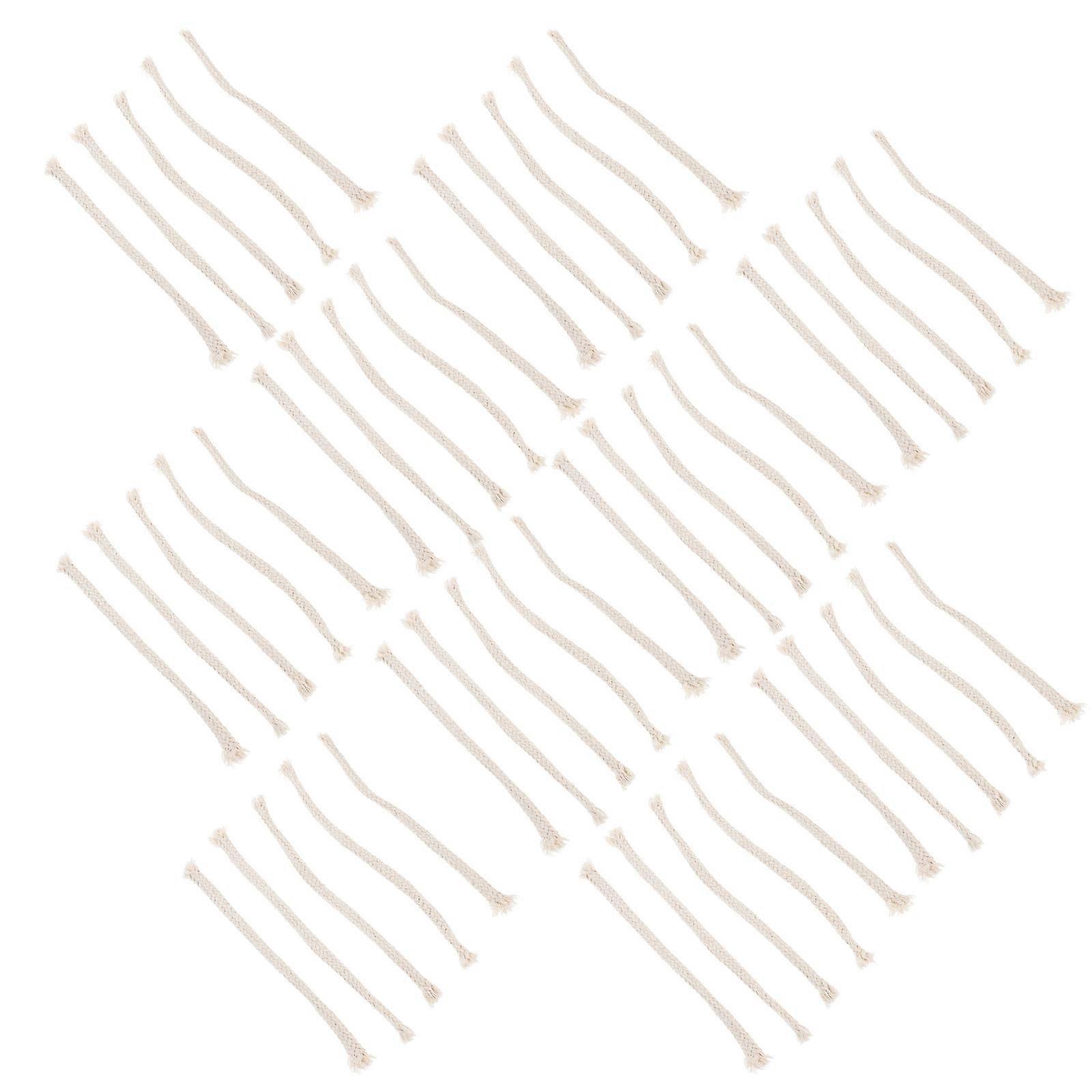 Cotton Wicks For Kerosene Oil Lamp Use 50Pcs Beige Practical Tool For Laboratory Alcohol Burner