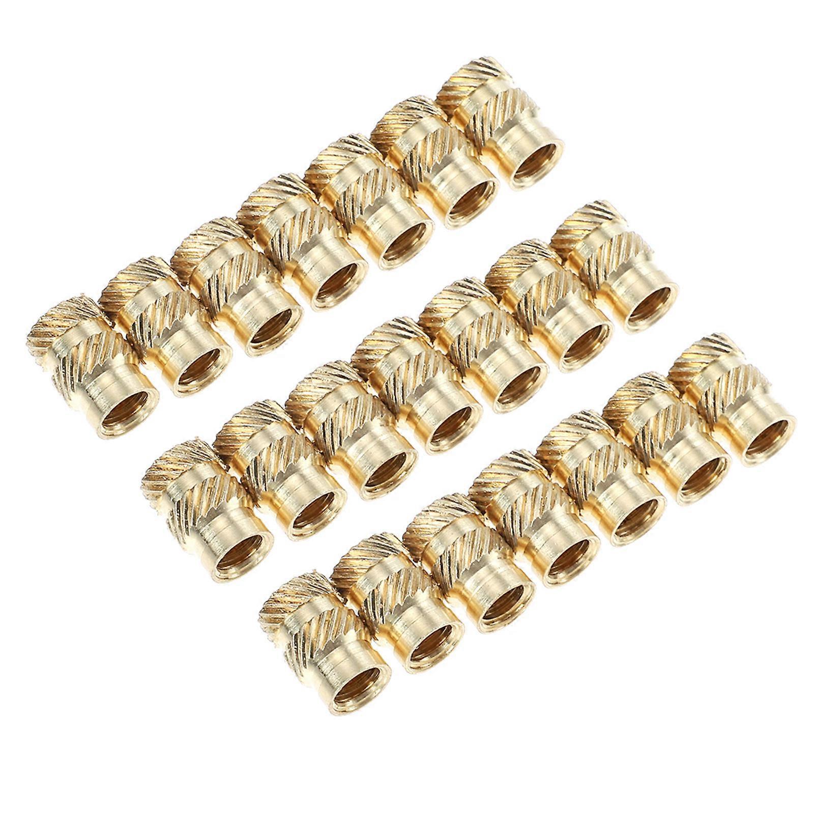 Threaded Insert 20Pcs Copper Furniture Insert Nut Socket Ideal For Furniture Assembly And Woodworking Projects Featuring 1.3x0.8cm Size