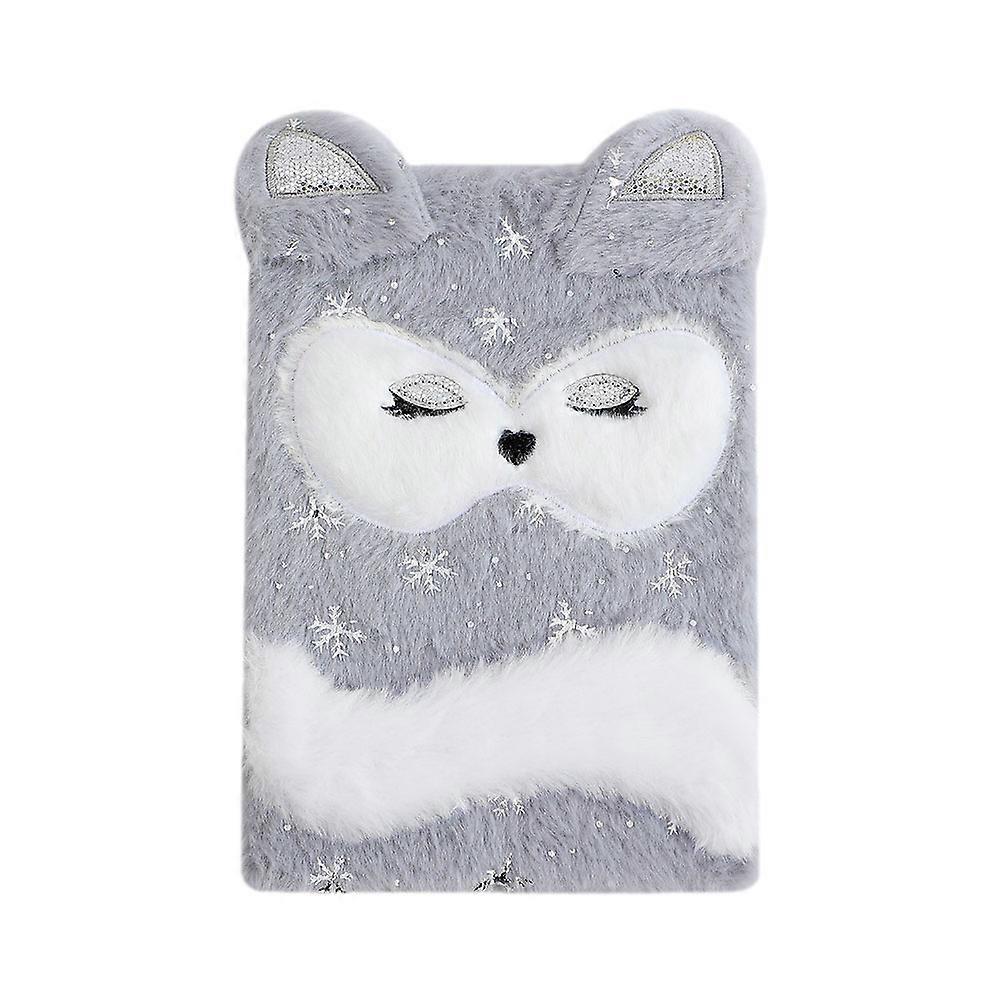 Cartoon Design Notebooks For School Fluffy Notebook Ideal For Students Stationery Grey 1Pack