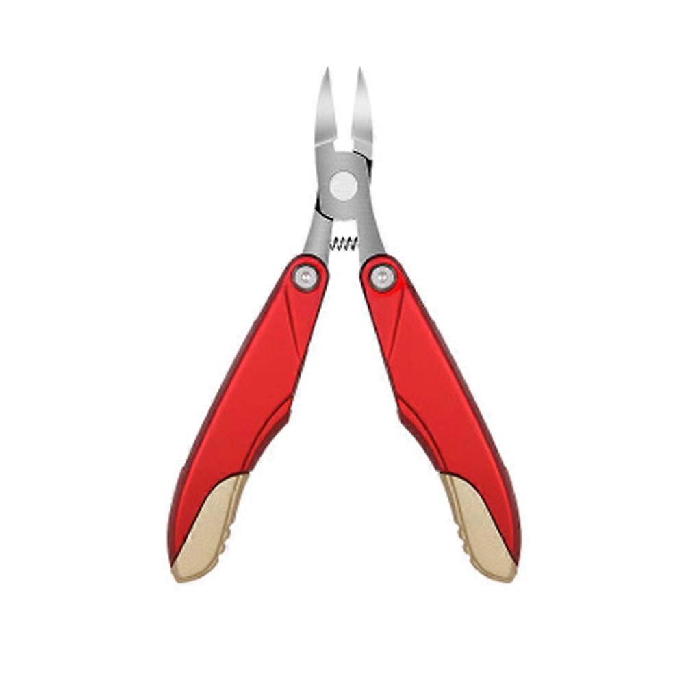 Multifunction Nail Nipper Bow Shape Folding Design Toenail Clipper For Men Home Use Red 1Pack