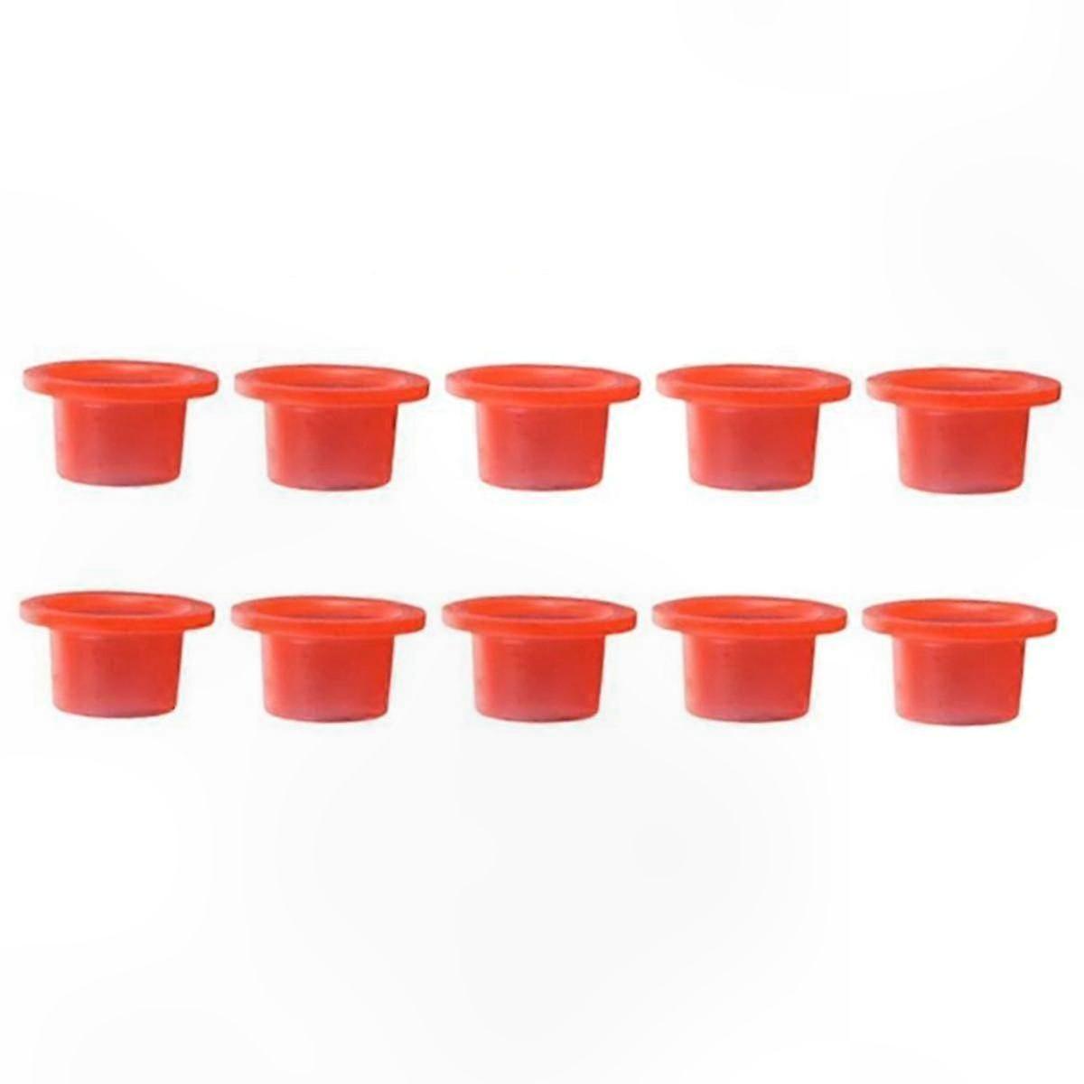 30-Pack Threaded Pipe Plugs with Leak-Proof Sealing and Rubber Gaskets, Red