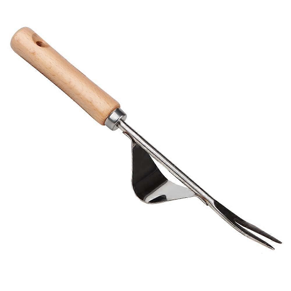 Manual weeding tool made of stainless steel, wooden handle, for transplanting, digging, removing taproots, garden plants, weeding tools