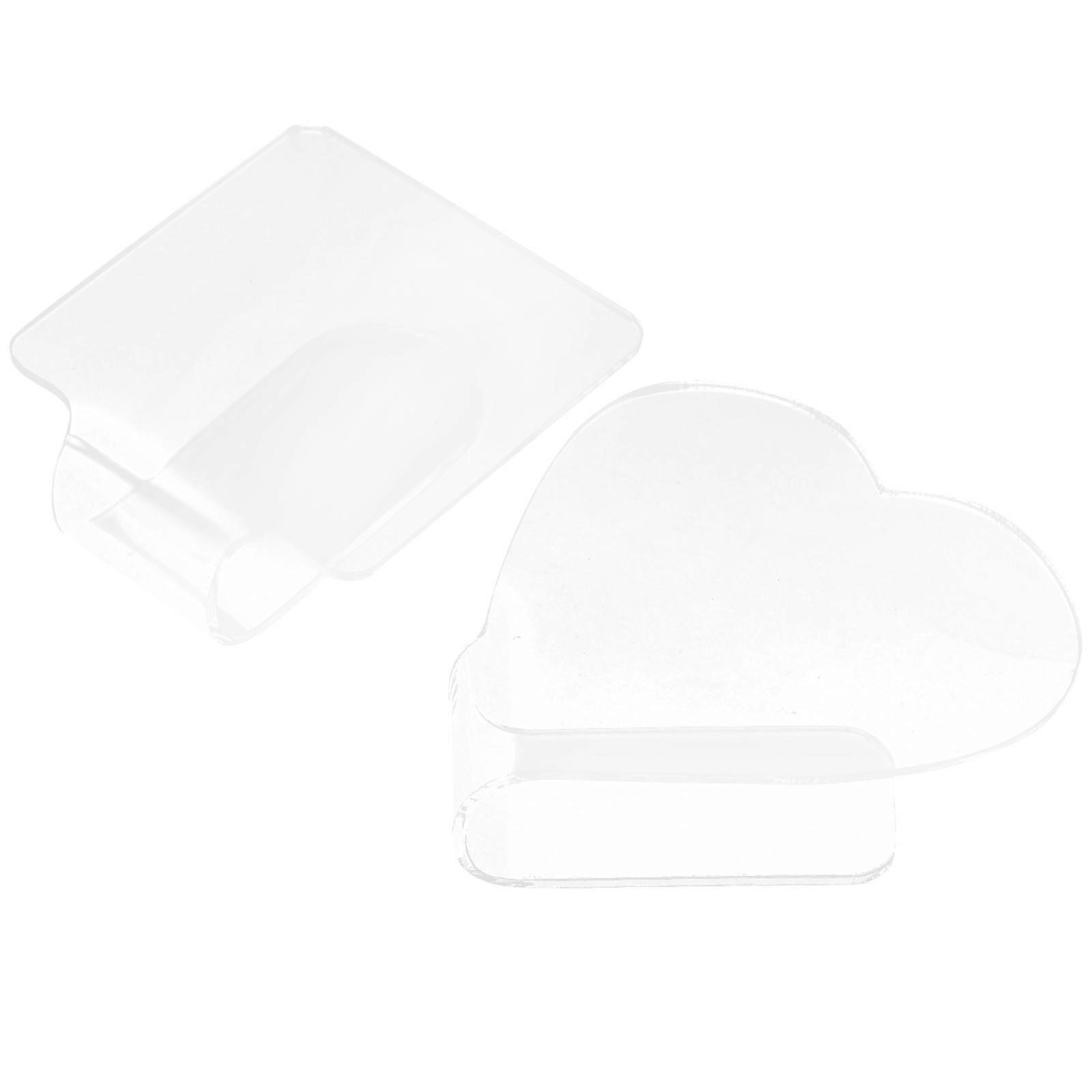 2Pcs Handheld Manicure Makeup Transparent Cosmetic Eyeshadow