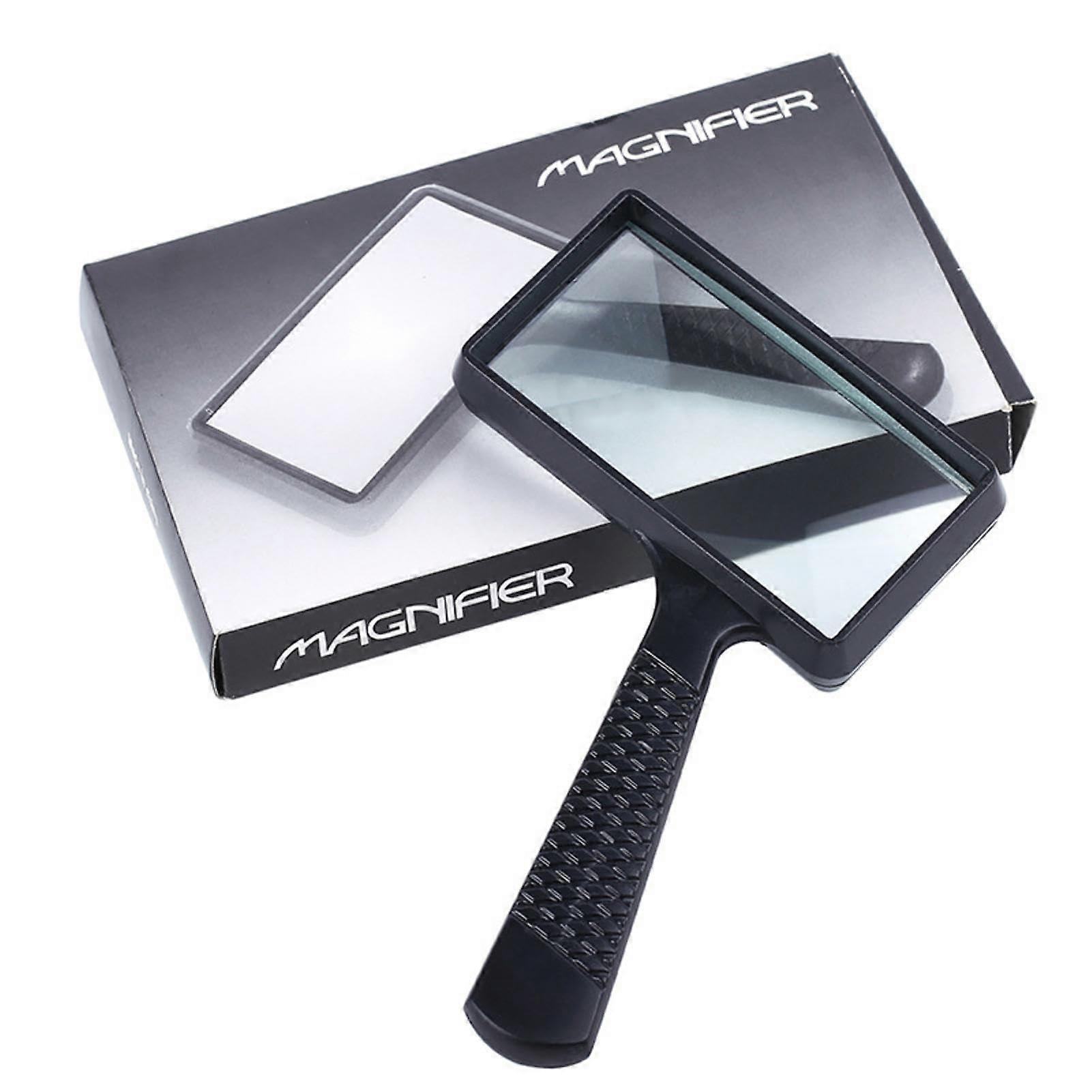 Handheld Magnifier Rectangular, 3x Reading Loupe, Portable Magnifier for Low Vision, Senior Reading, Observation