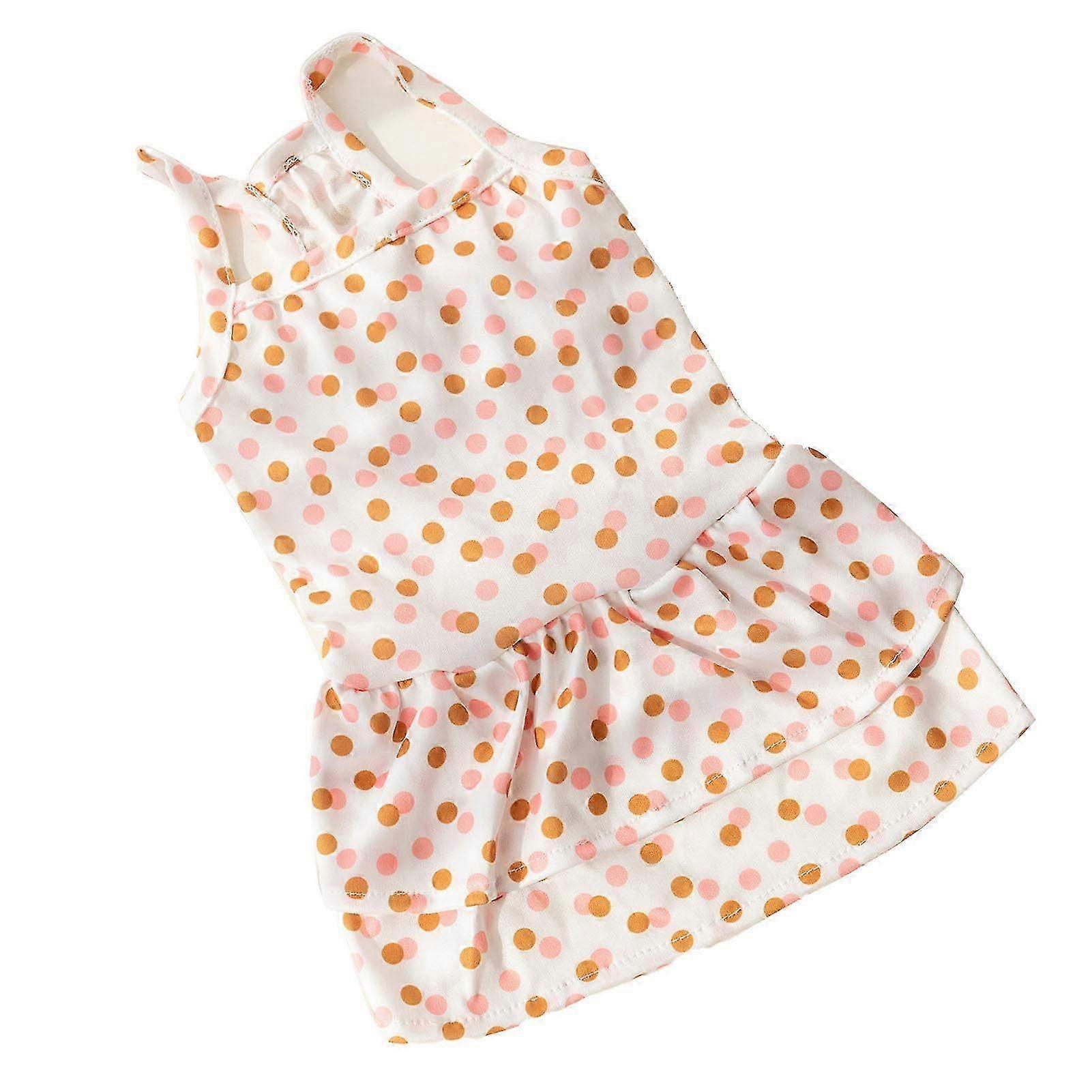 Bright Colors Dog Slip Dress with Cute Cartoon Dots - Soft, Breathable Costume for Summer Parties & Weddings - XL for 13.23 to 16.53 lb