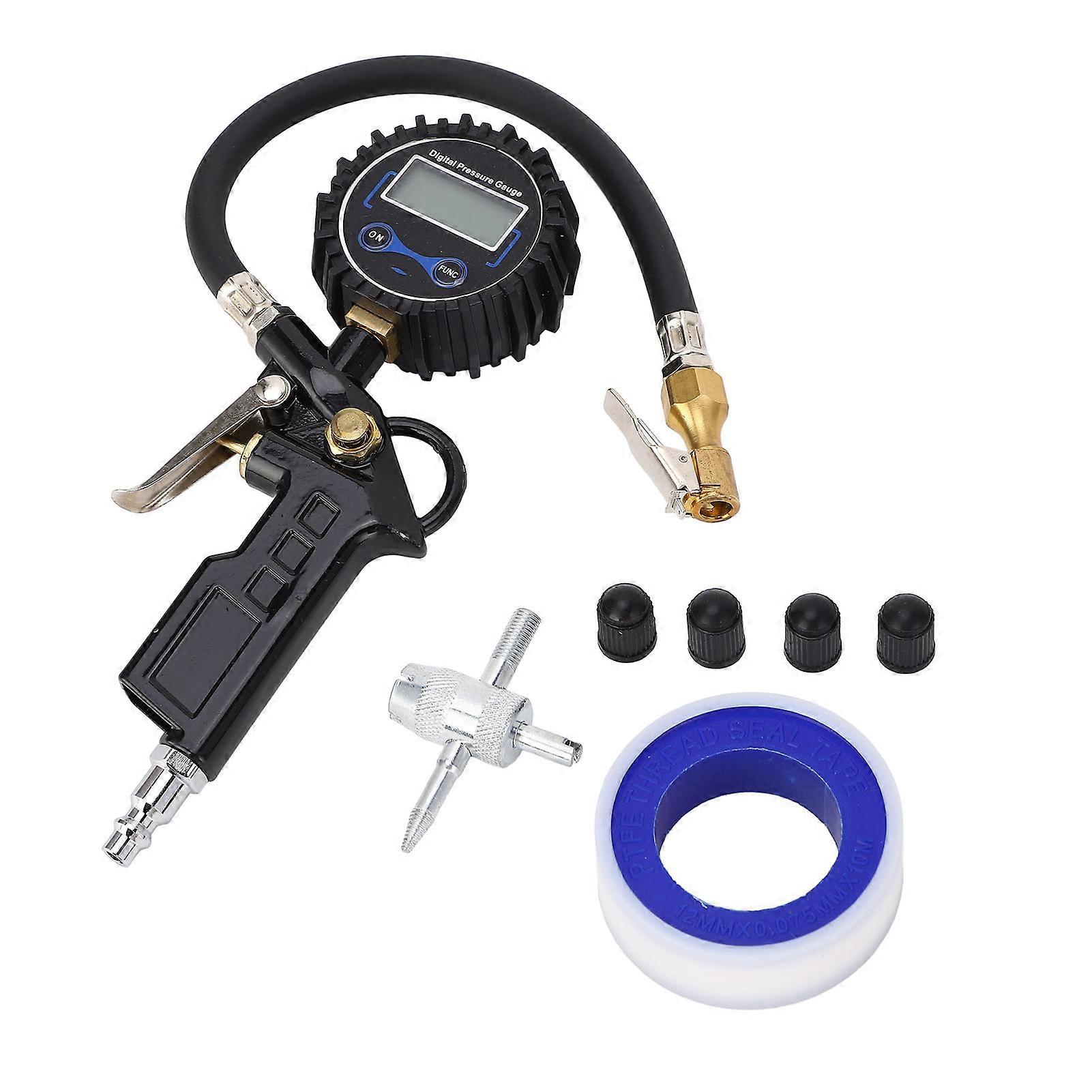 Multifunction Tire Inflator Gauge 0.1PSI Resolution 0?250 PSI for Car Motorcycle RV