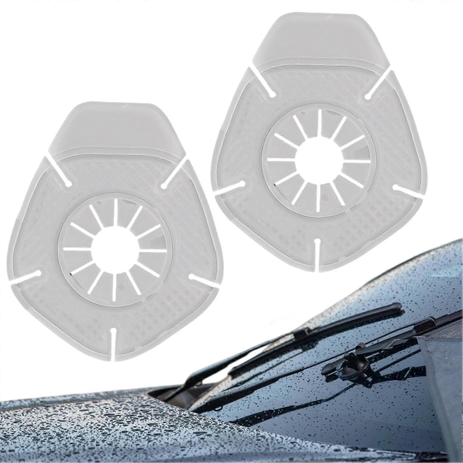 Vehicle Windshield Wiper Arm Hole Cover PVC Front Shield Auto Part Compatible Sedans, Pickups, Trailers Transparent