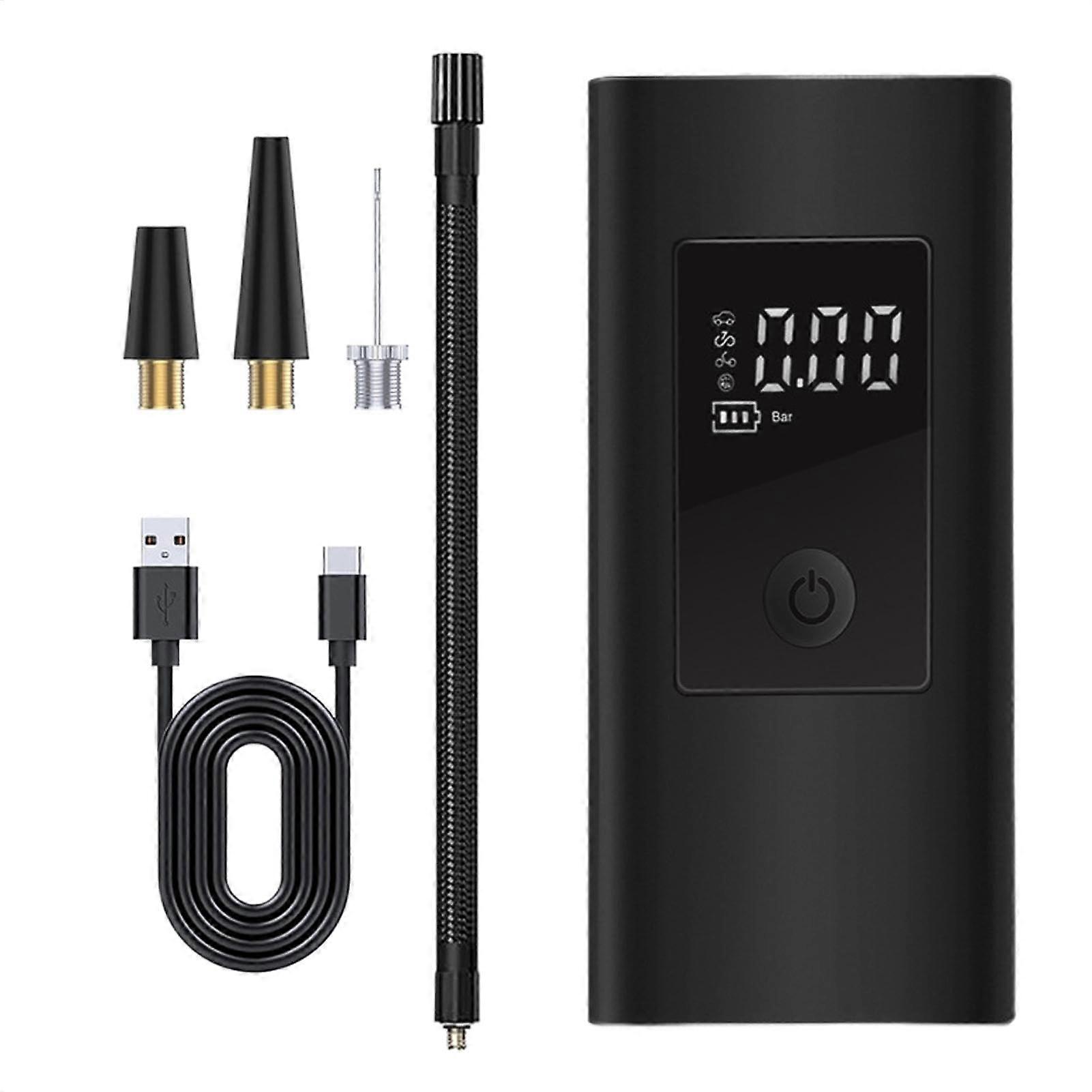 Wireless Car Air Pump  Rechargeable Tire Inflator  USB Charging  LCD Display  Portable Inflator