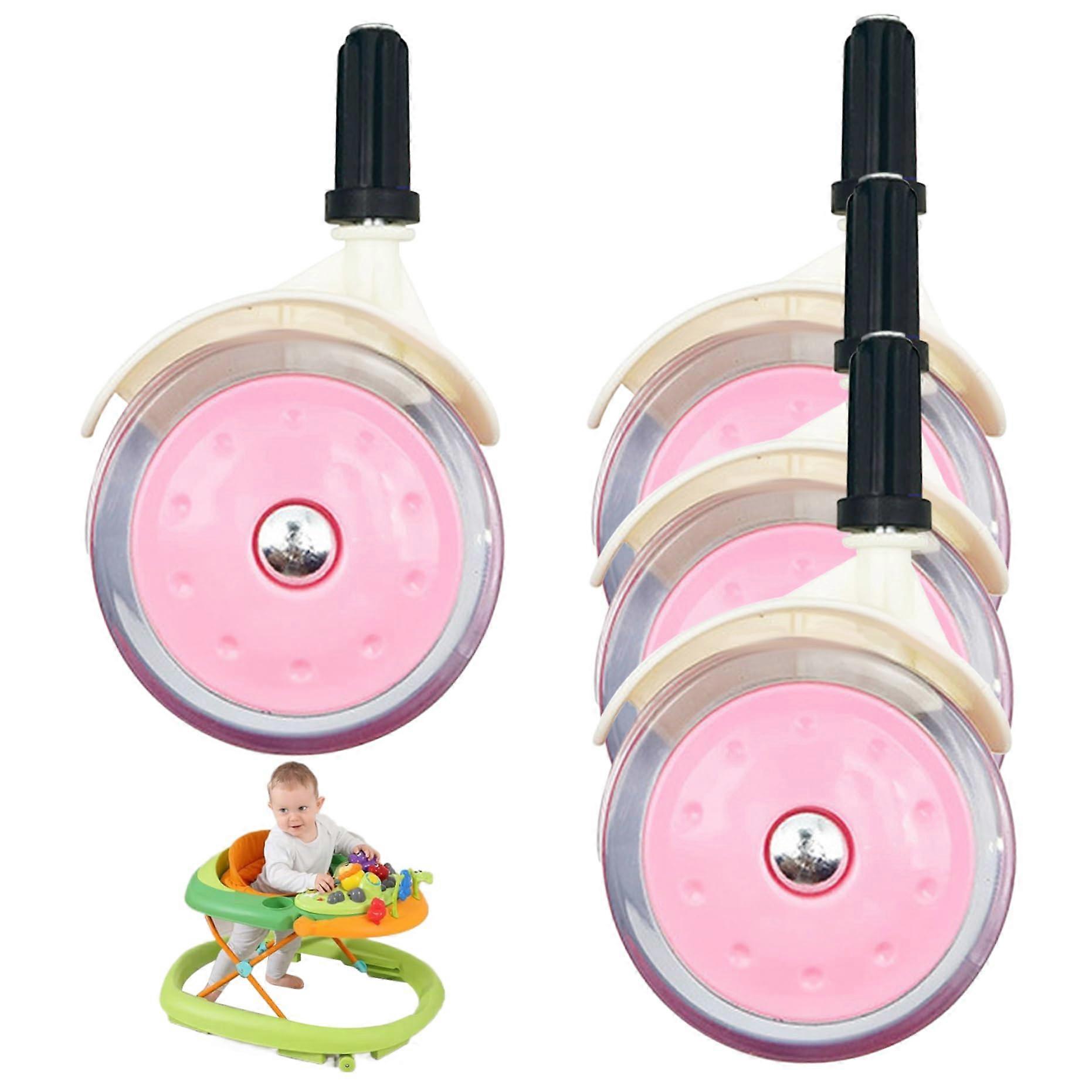 Baby Walker Wheels Replacement 2 Inch Plastic Wheel Set 4 Pack Heavy Load Compatible With Most Walkers