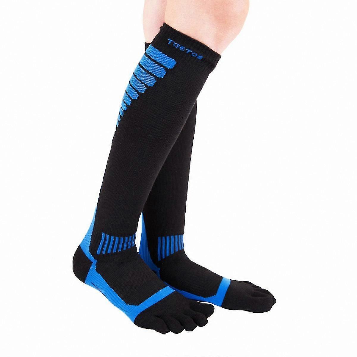 Knee-High Compression Socks with Toe Support for Athletic Performance