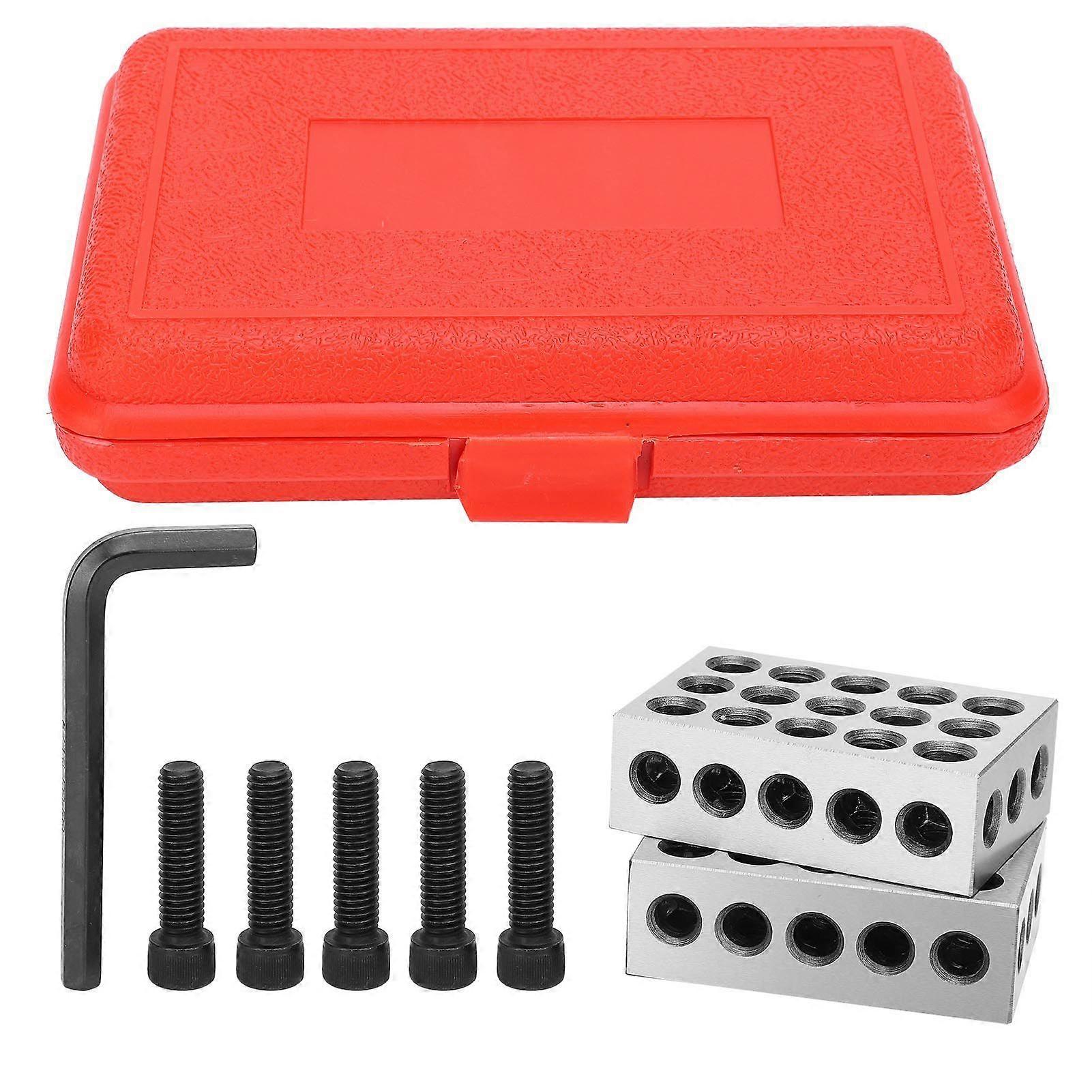 1 Pair Ultra Accuracy 123 Block Matched Super Exactness 23 Holes with Screw Wrench Box
