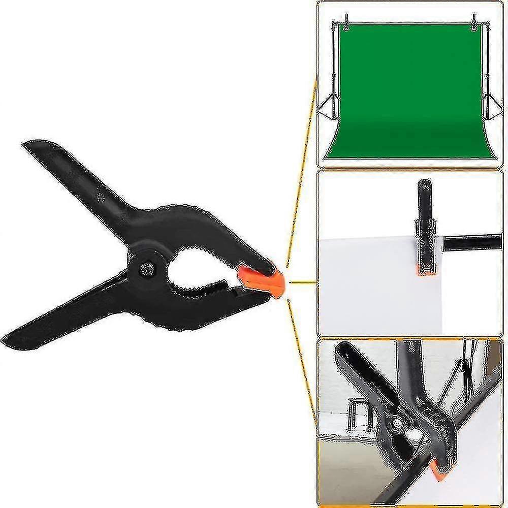 8 Spring Clips, Black Plastic Spring Clips, Nylon Clips, Diy Tool C...