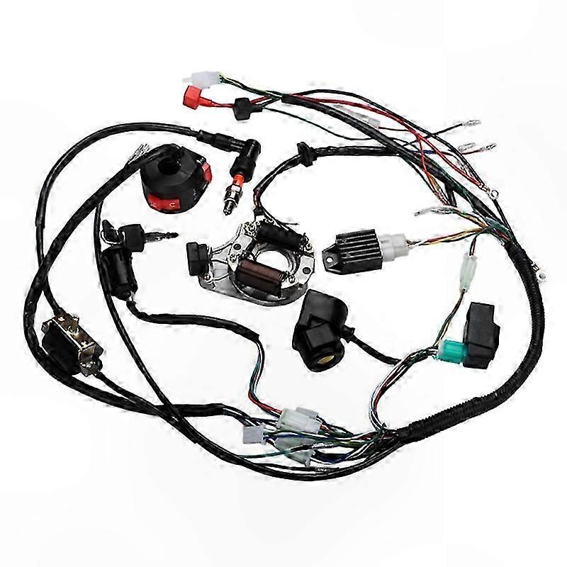 Universal Wiring Harness for ATV Quad Pit Bike CDI Stator 50-125Cc Engines Replacement Parts Motorcycle Electrical Components