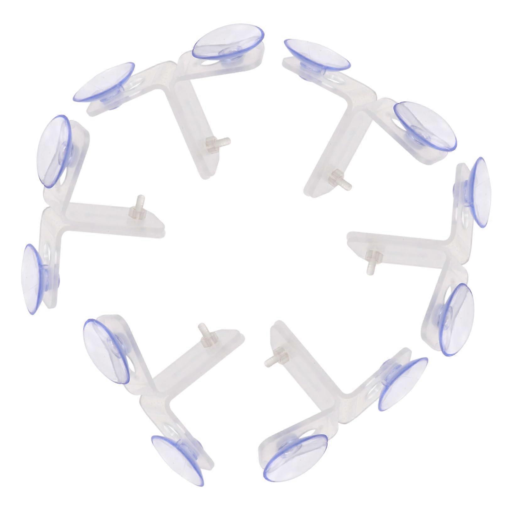 Acrylic Fish Tank Isolation Plate Clip 10 Pcs Set, Clear Aquarium Divider Clips With Suction Cups, Safe For Fish, Clamp For Separation