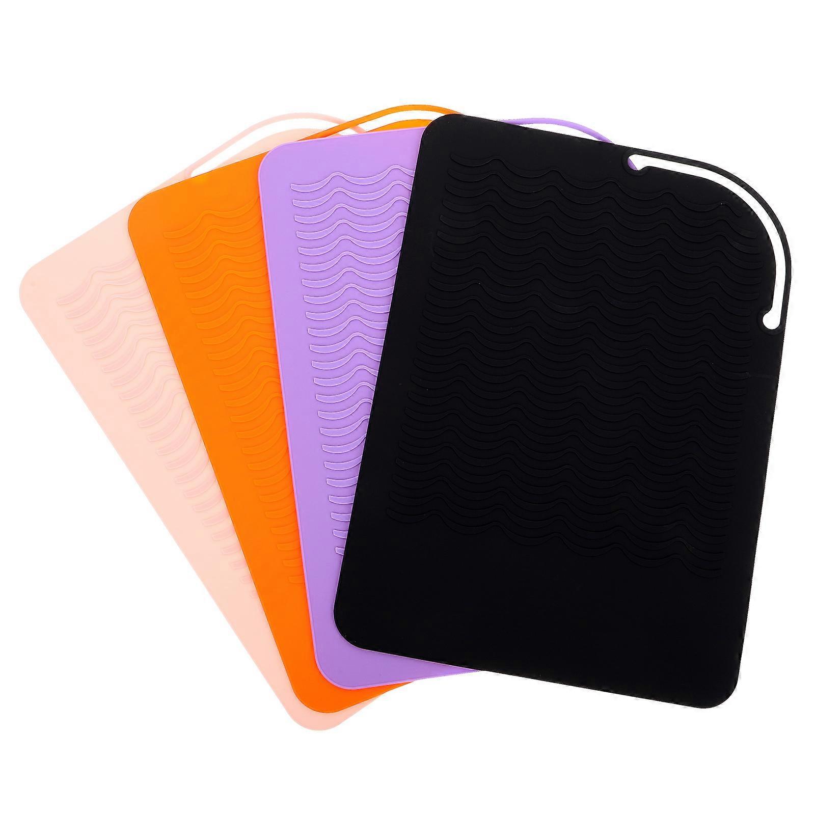 Storage Solution for Hair Straighteners and Curling Irons Silicone Mat with Anti Slip Feature 22.50X16.50X0.20CM 4Pcs