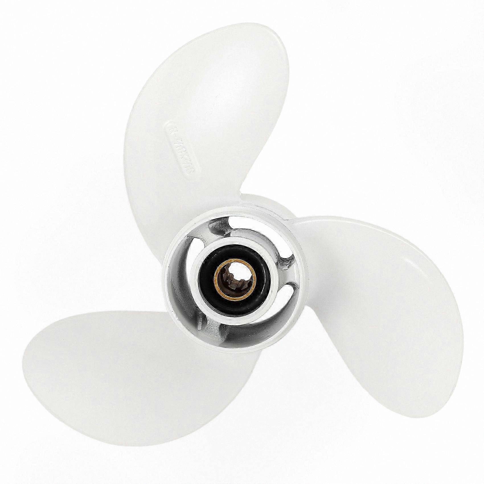 Aluminum Boat Propeller, 8.5x8.5 Size, 7-Spline Teeth, Right Rotation, 3 Blades, Fits 6-8Hp Outboard Engines