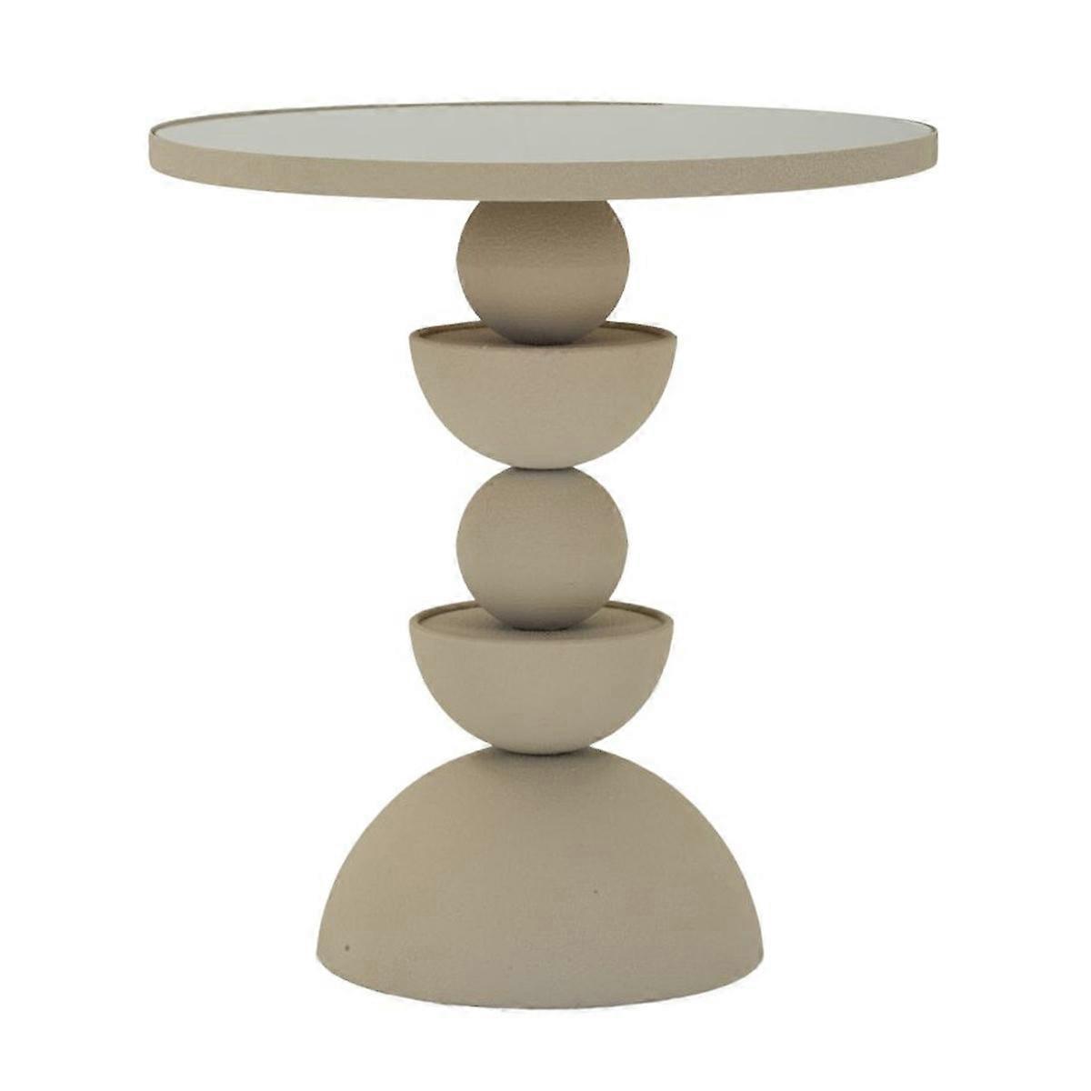 MF799 Table basse, Beige, Métal, 40.5x40.5x42 cm