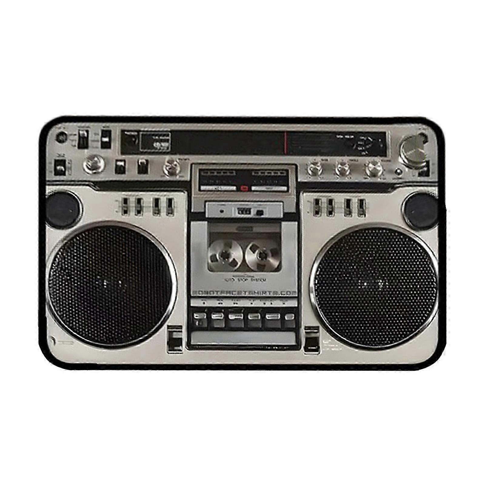 Cozy Home Essentials Record Player Creative Radio Floor Mat Non-slip Dirt-resistant Carpet