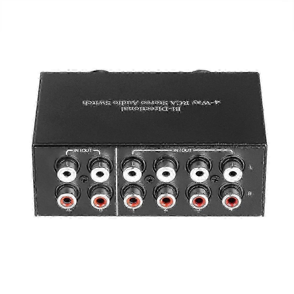 4 Way Bi-directional Rca Stereo o Switch 2 In 4 Out Or 4 In 2 Out L/r Jack Sound Channel Rca Au