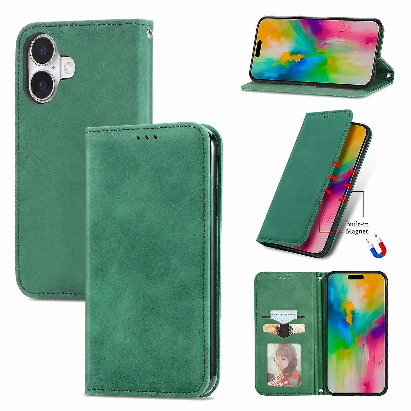 Retro Skin Feel Magnetic Flip Leather Phone Case