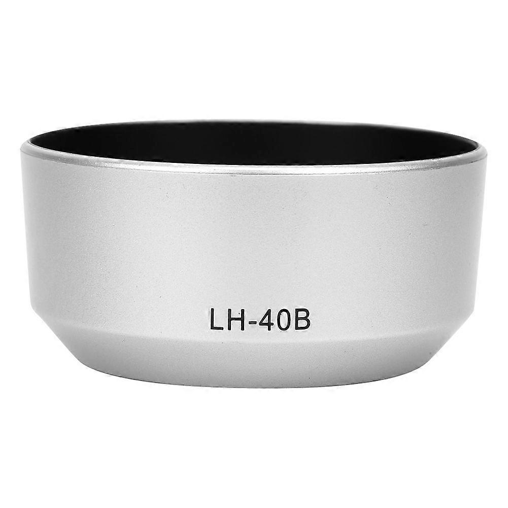 LH-40B Quality Portable Plastic Camera Lens Hood Shade for Olympus M.ZUIKO 45mm f1.8(silver)