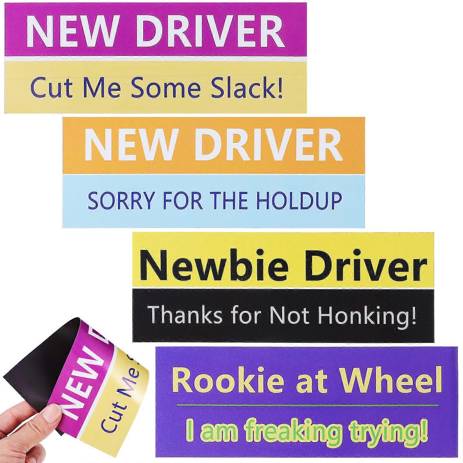Sticker for New Driver Magnet 1Set Magnetic Multi Color