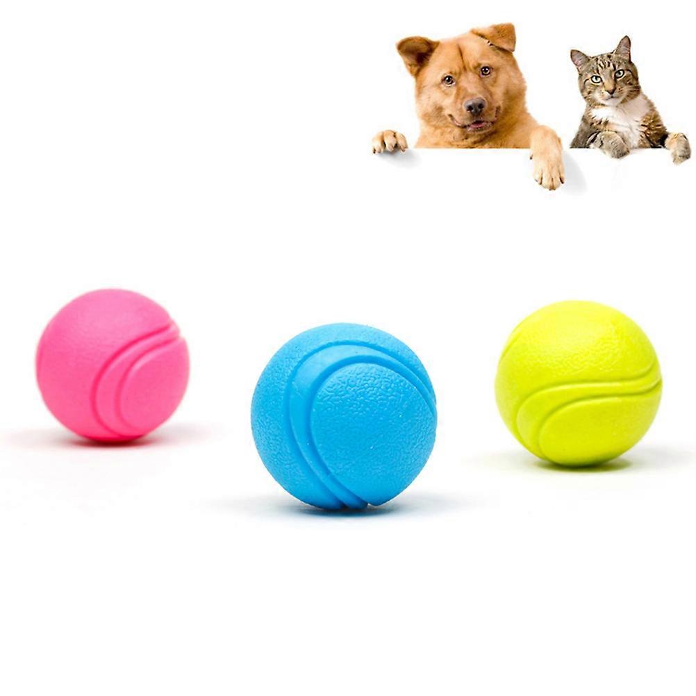 Dog Chew Balls Pet Toy Balls for Teeth Cleaning Durable Rubber Tennis Ball