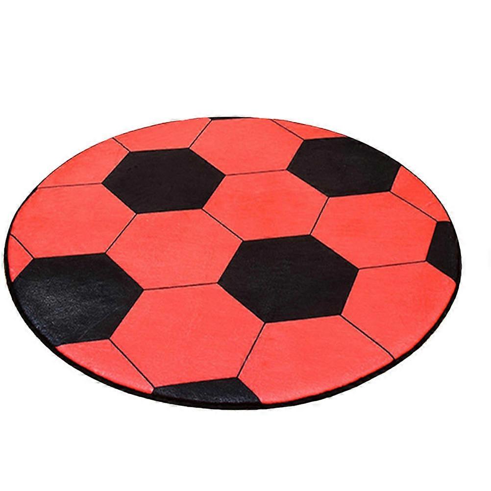 Football Carpet Football Pattern Cushion for Home Use 1Pcs Orange