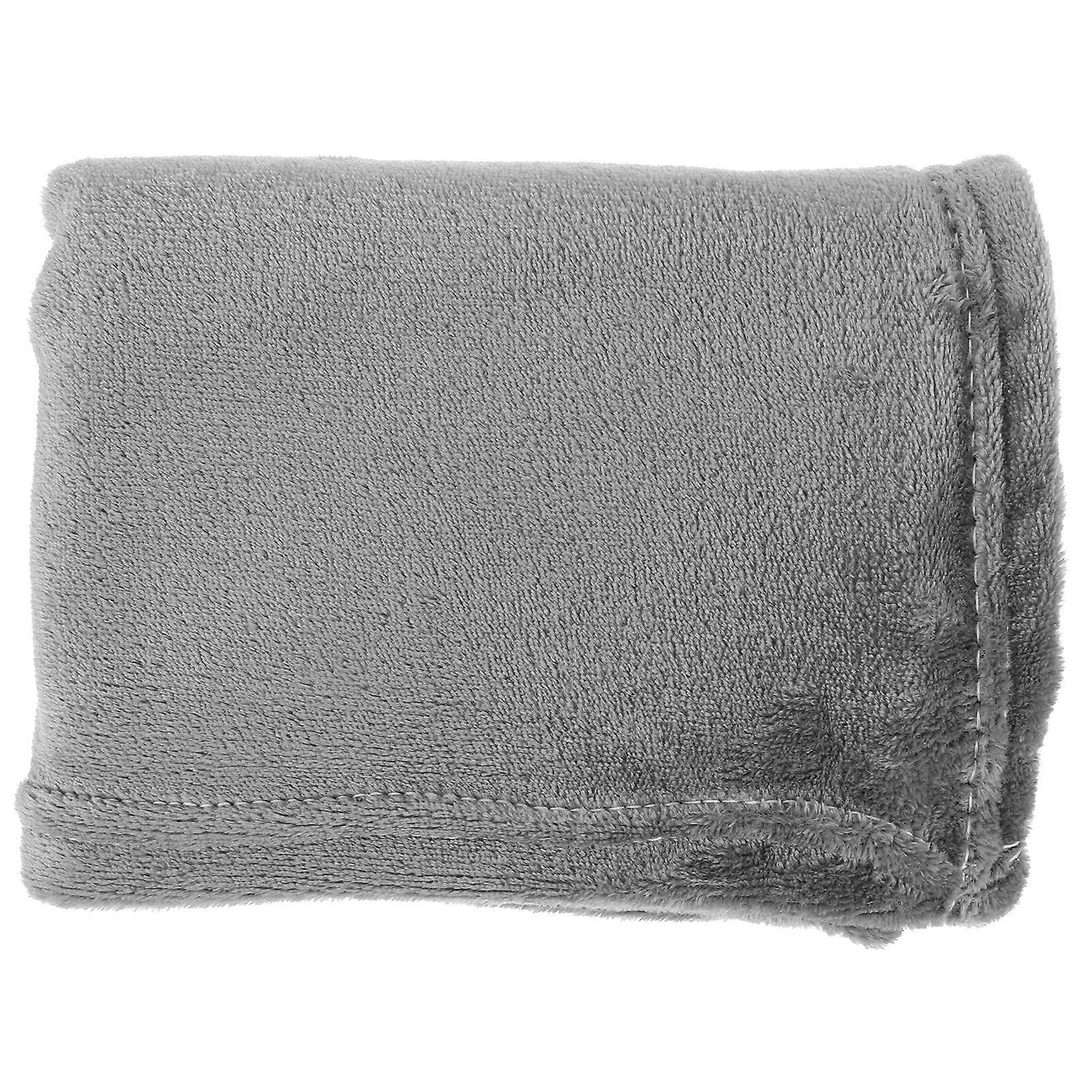 Blanket Comfortable Blanket Home Use Indoor Use Light Grey Portable 1Pcs