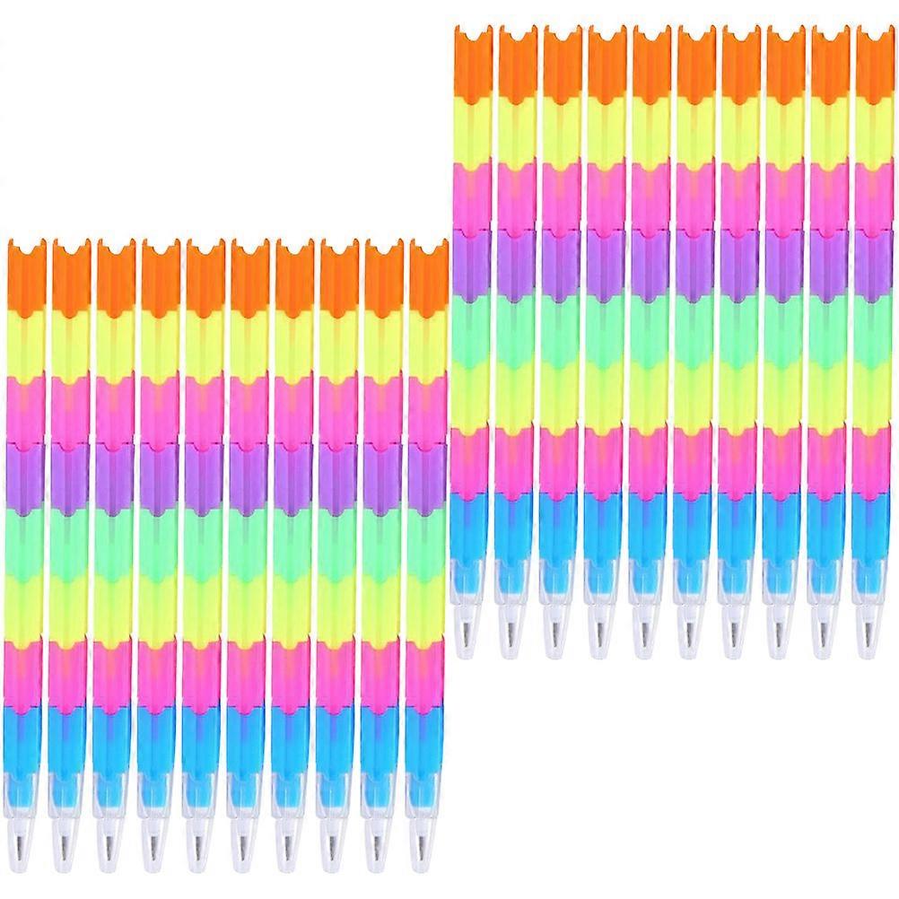 Plastic Stackable Pencils Kids Writing Pencils 50Pcs for Students