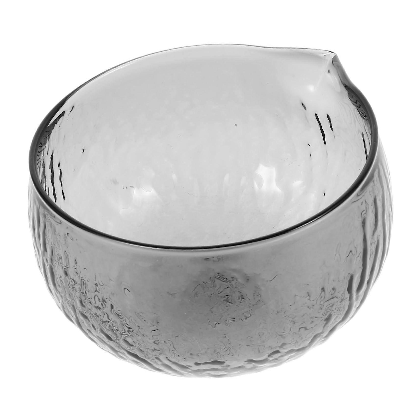 Japanese Hammered Glass Matcha Bowl With Spout Authentic Tea Ceremony Teaware, Traditional Design, Whisk Holder