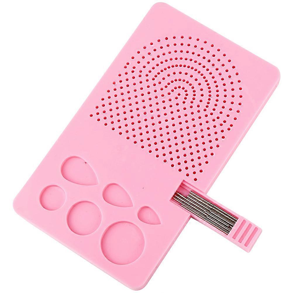 Paper Quilling Board with Pin Tool for DIY 4Sets Pink ABS and Steel