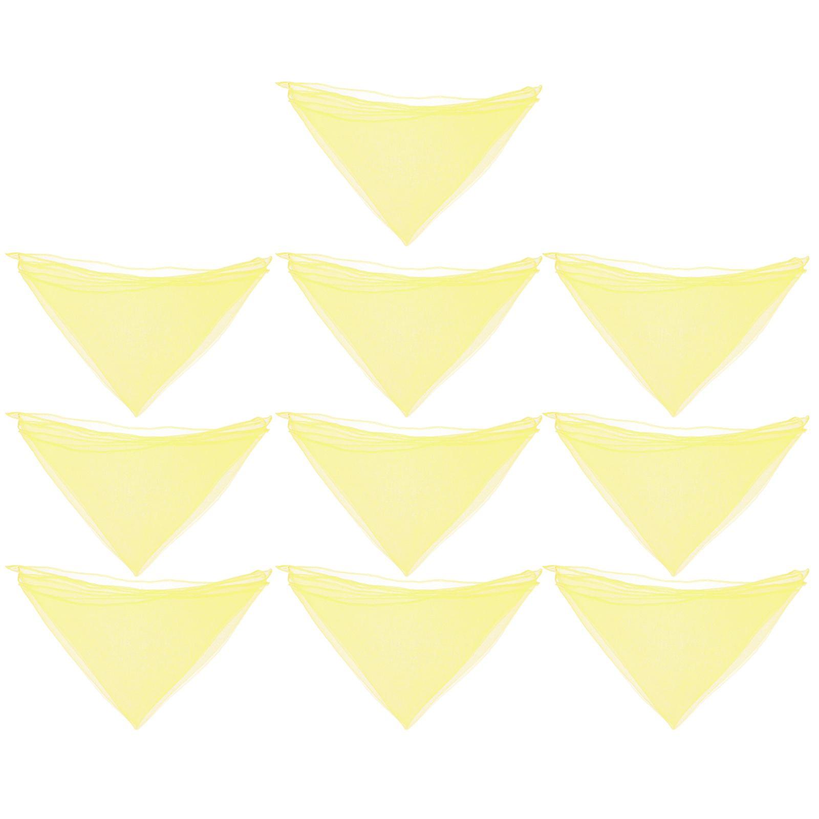 10Pcs Silky Dance Performance Scarves Performance Props Small Plain Scarves
