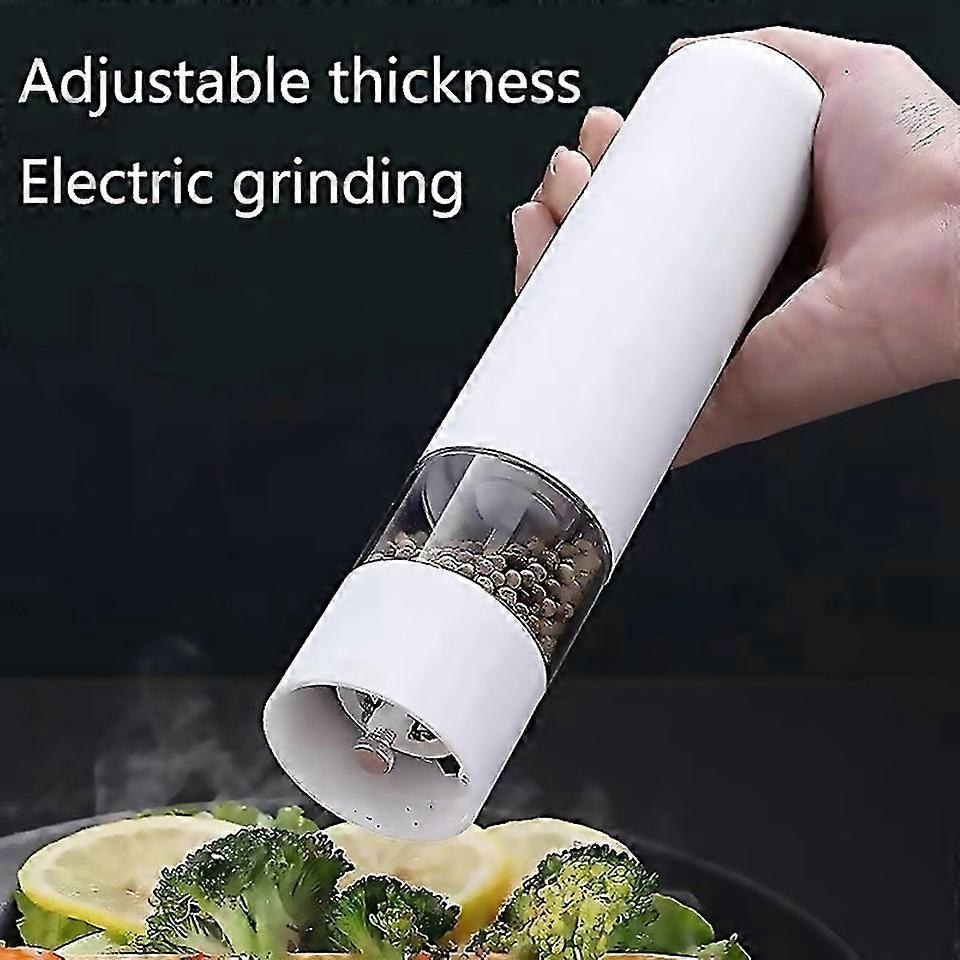 For Salt Pepper Grinder Electric Spice Flour Mill Grinder White