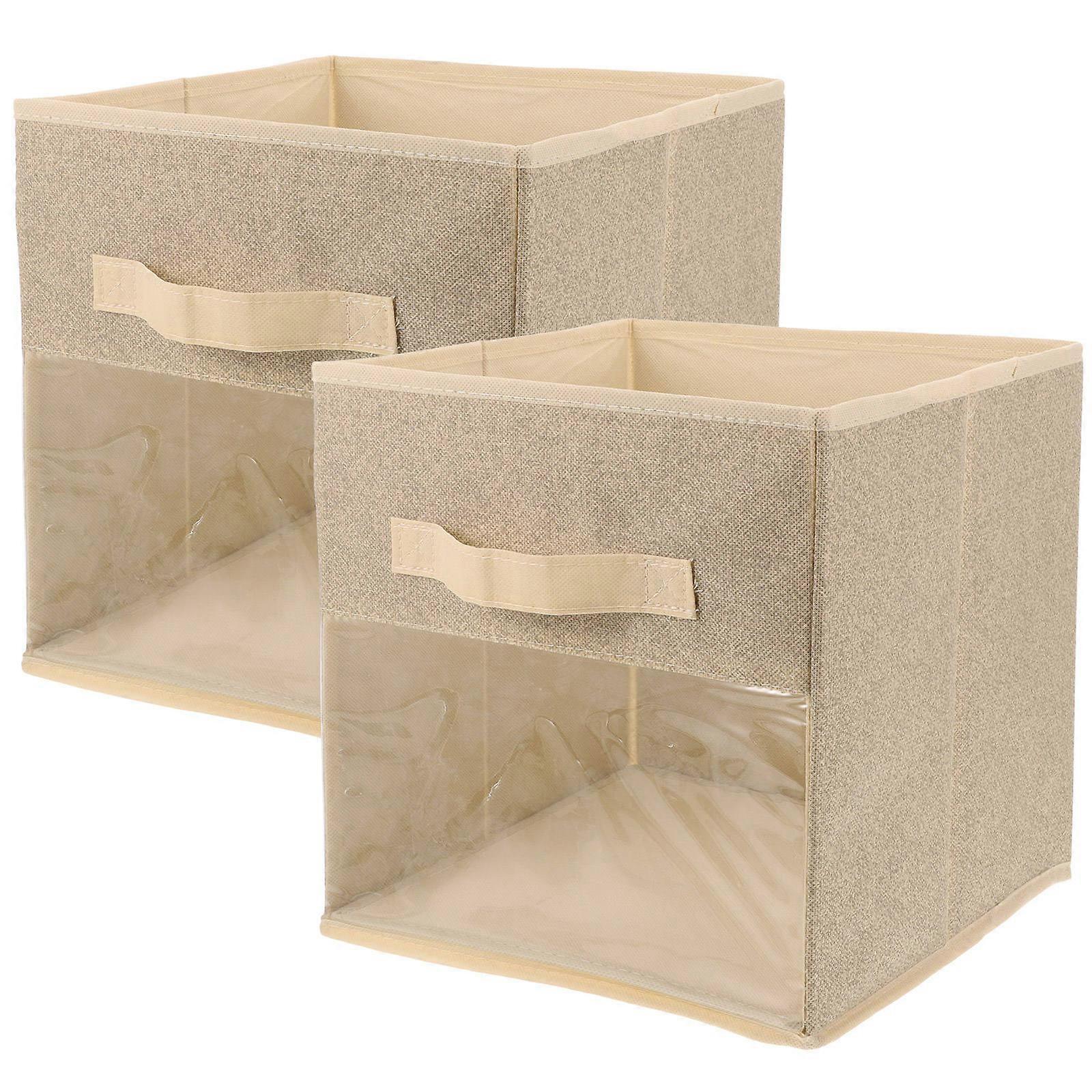 Storage Bin Multi Color Foldable Wardrobe Organizer for Storage 2Pcs Cubes