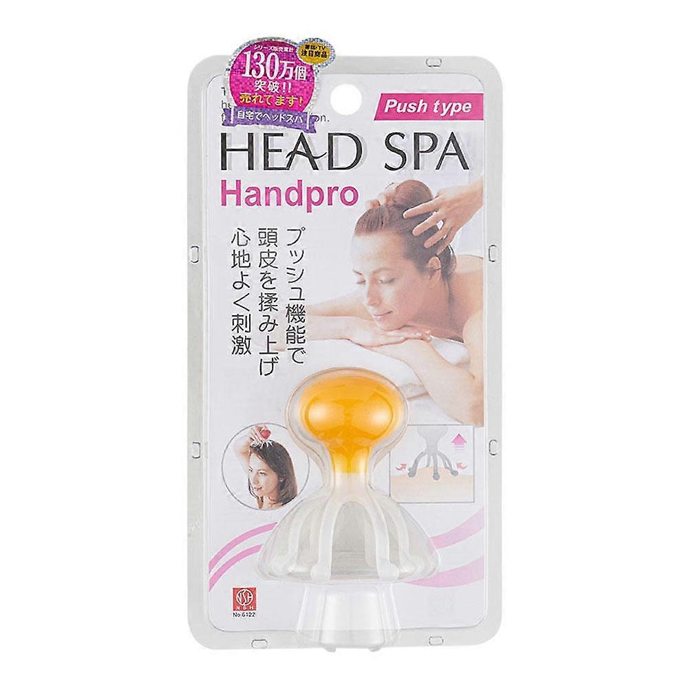 6-Prong Scalp Massager with Soft Silicone Heads for Deep Relaxation and Tension Relief Portable Manual Head Massage Tool in Yellow or Red