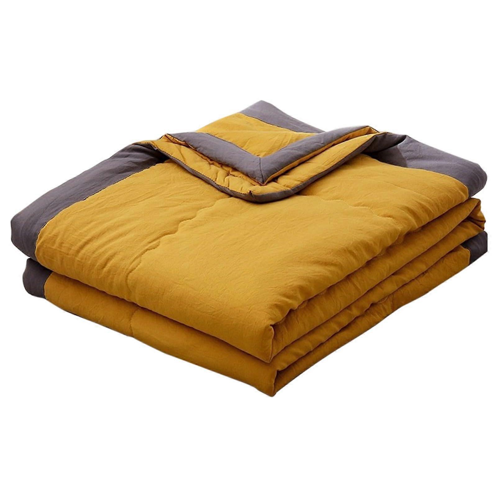 Cooling Blanket For Night Sweats King Size 170x200 Yellow Lightweight Summer Bedding Ice Cool