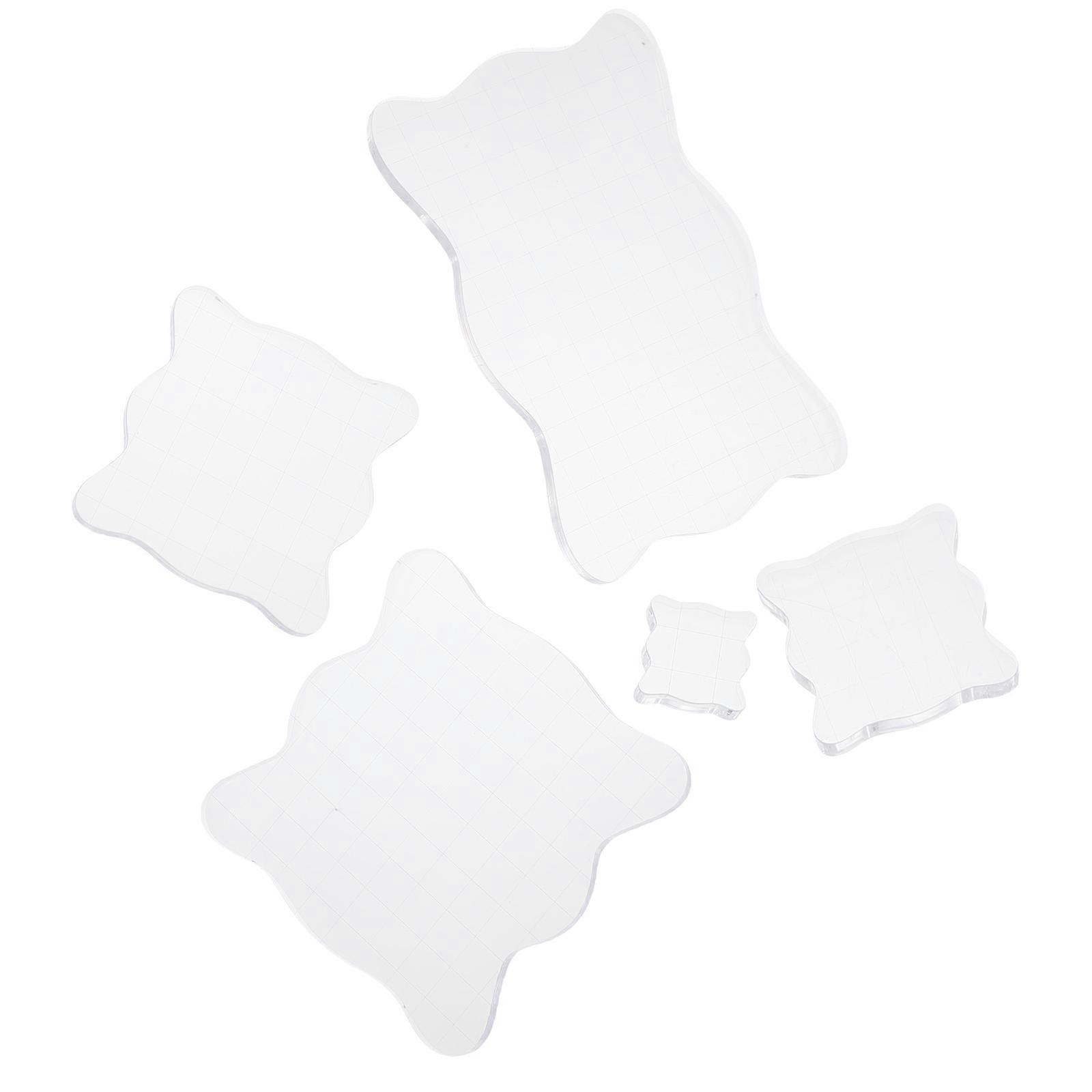 10Pcs Transparent Acrylic Stamp Blocks for DIY Craft Stamping