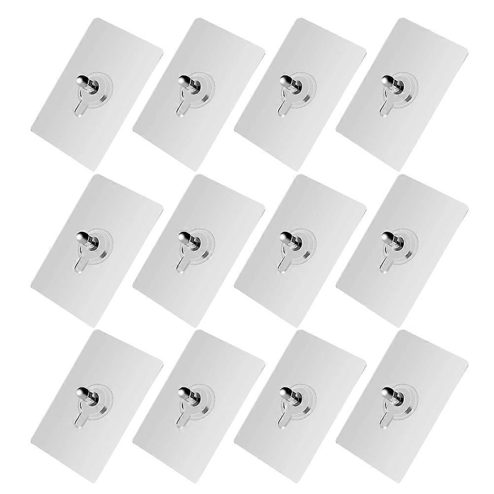 Wall-Friendly Adhesive Pothooks 24 Pcs For Indoor Use 3.1x2x0.5 Inch Transparent No Trace Technology