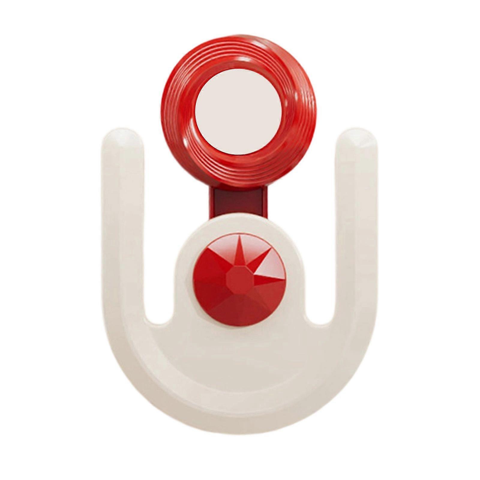 Bathroom Storage Rack Suction Cup Shoe Organizers ABS Mounted Shelf for Portable Space  Red