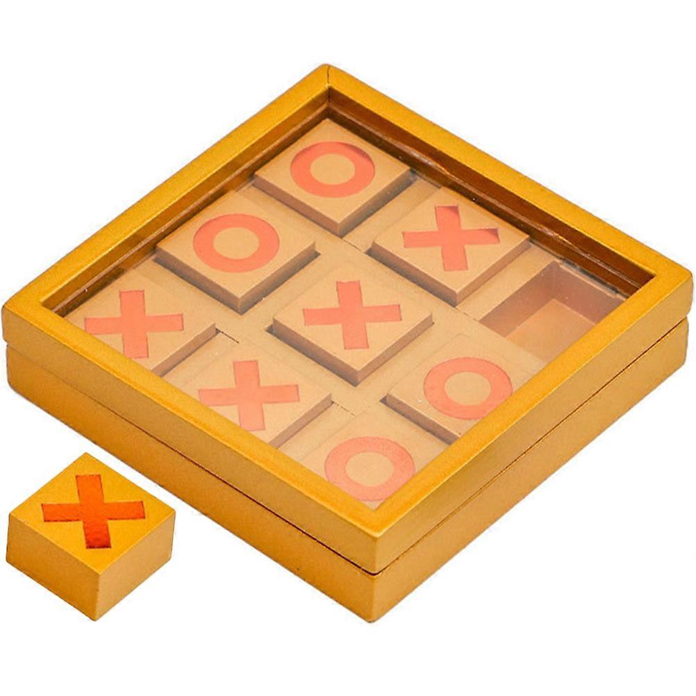 Children's Hands-On Skill Development Wooden Chess Board Game 3 Piece For Family Entertainment 5.11X5.11X1.30In