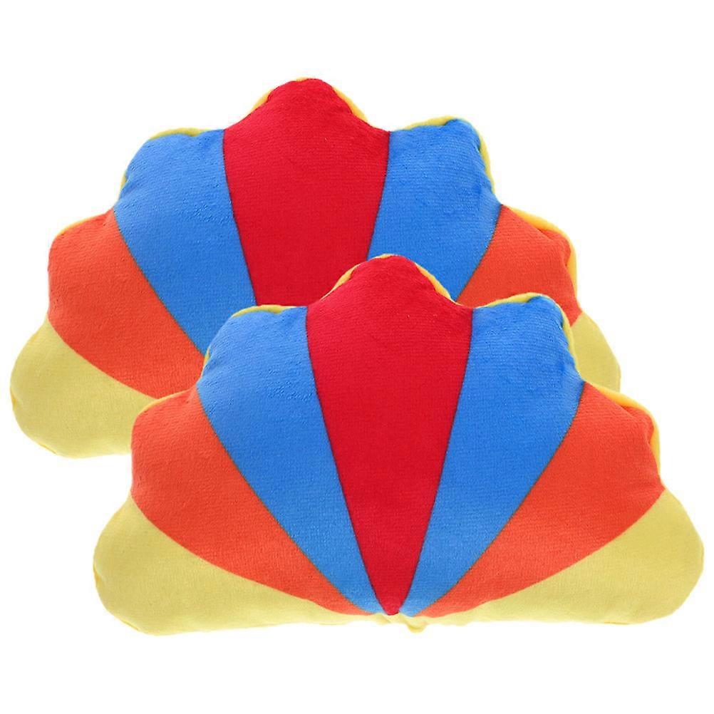 Dog Toys for Puppies Plush Chew Toy for Oral Cleaning 2Pcs Shell Design