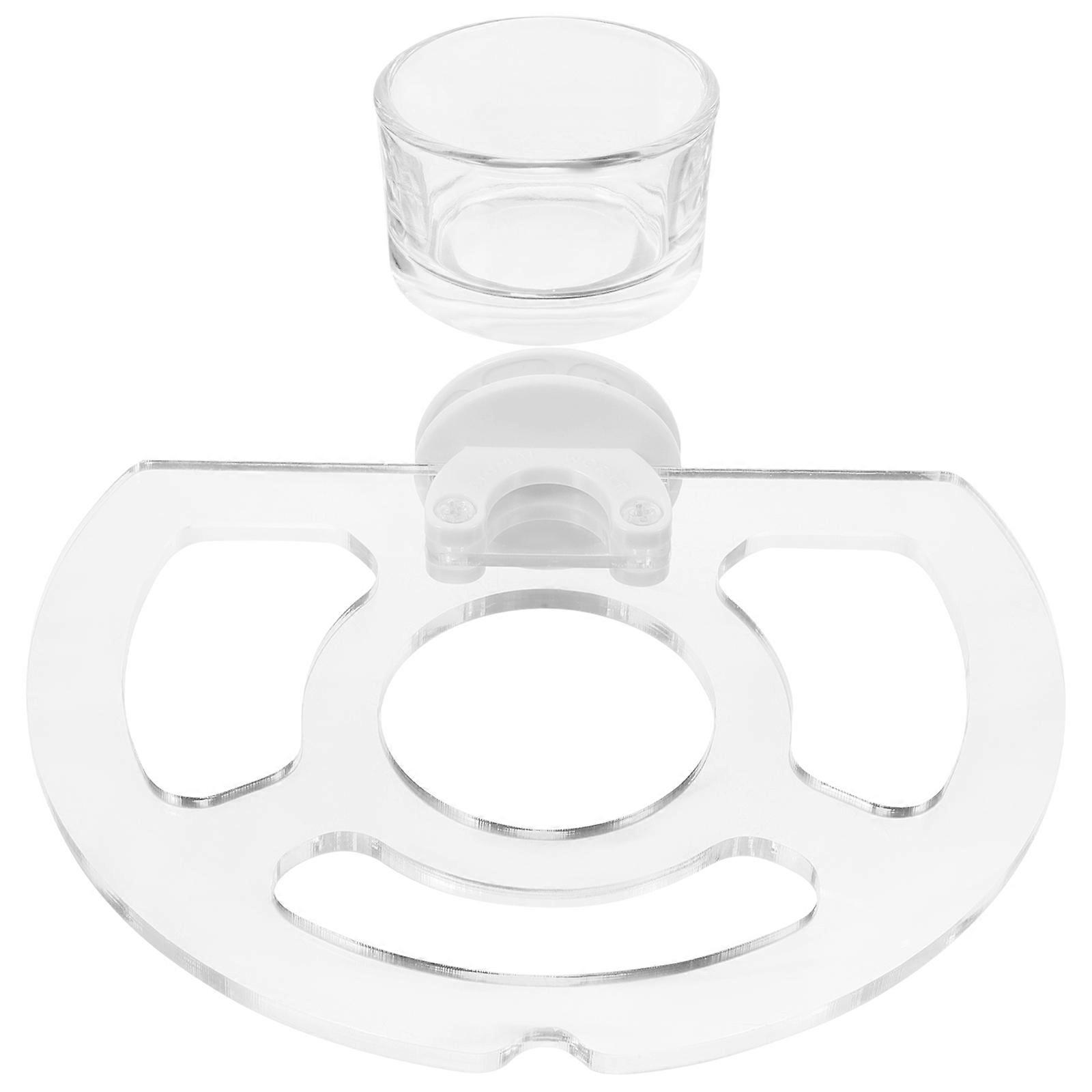 Bird Cup Platform Acrylic Parrot Standing Platform for Cage 5Pcs Set