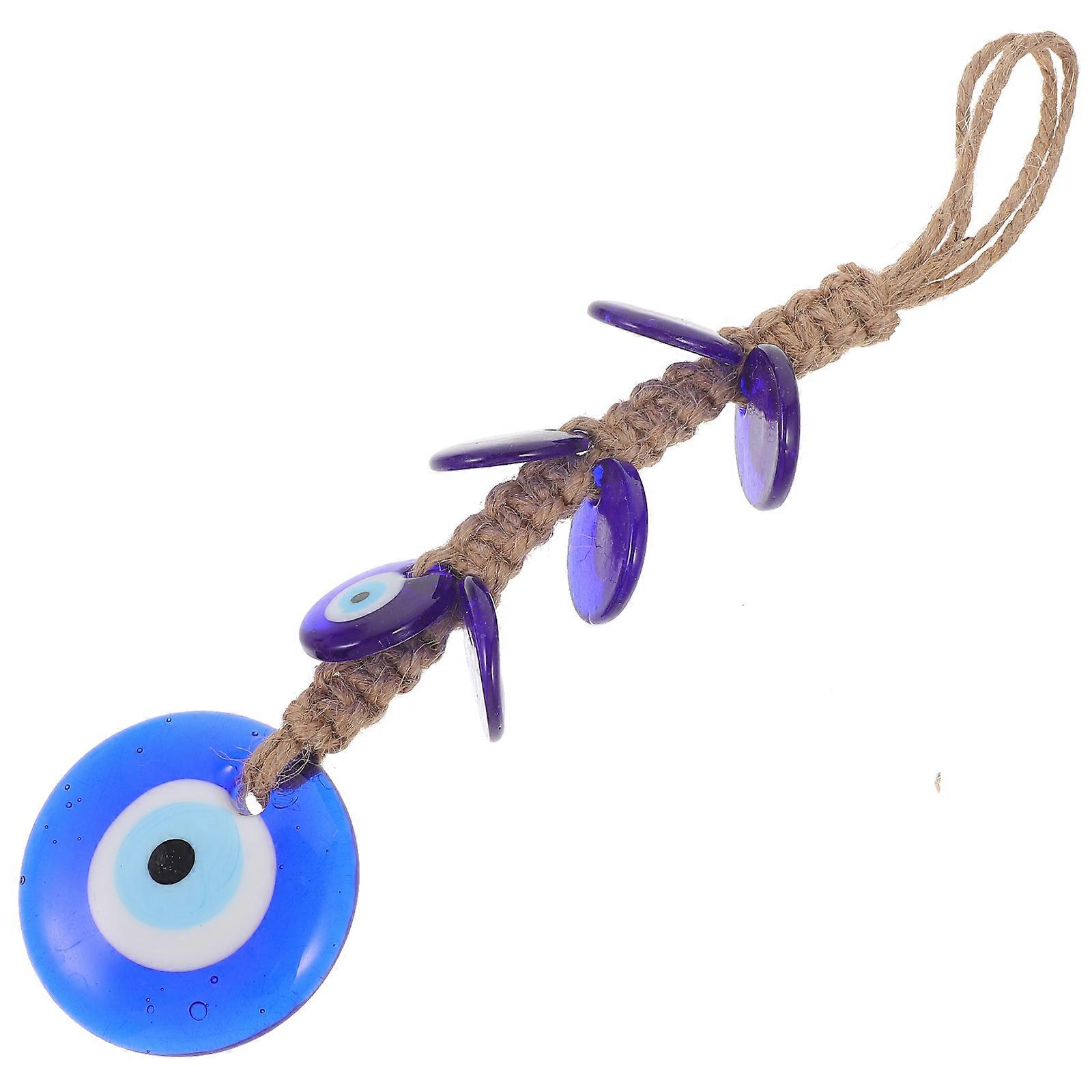 Evil Eye Hanging Ornament Glass Wall Decor for Car Mirror 2Pcs