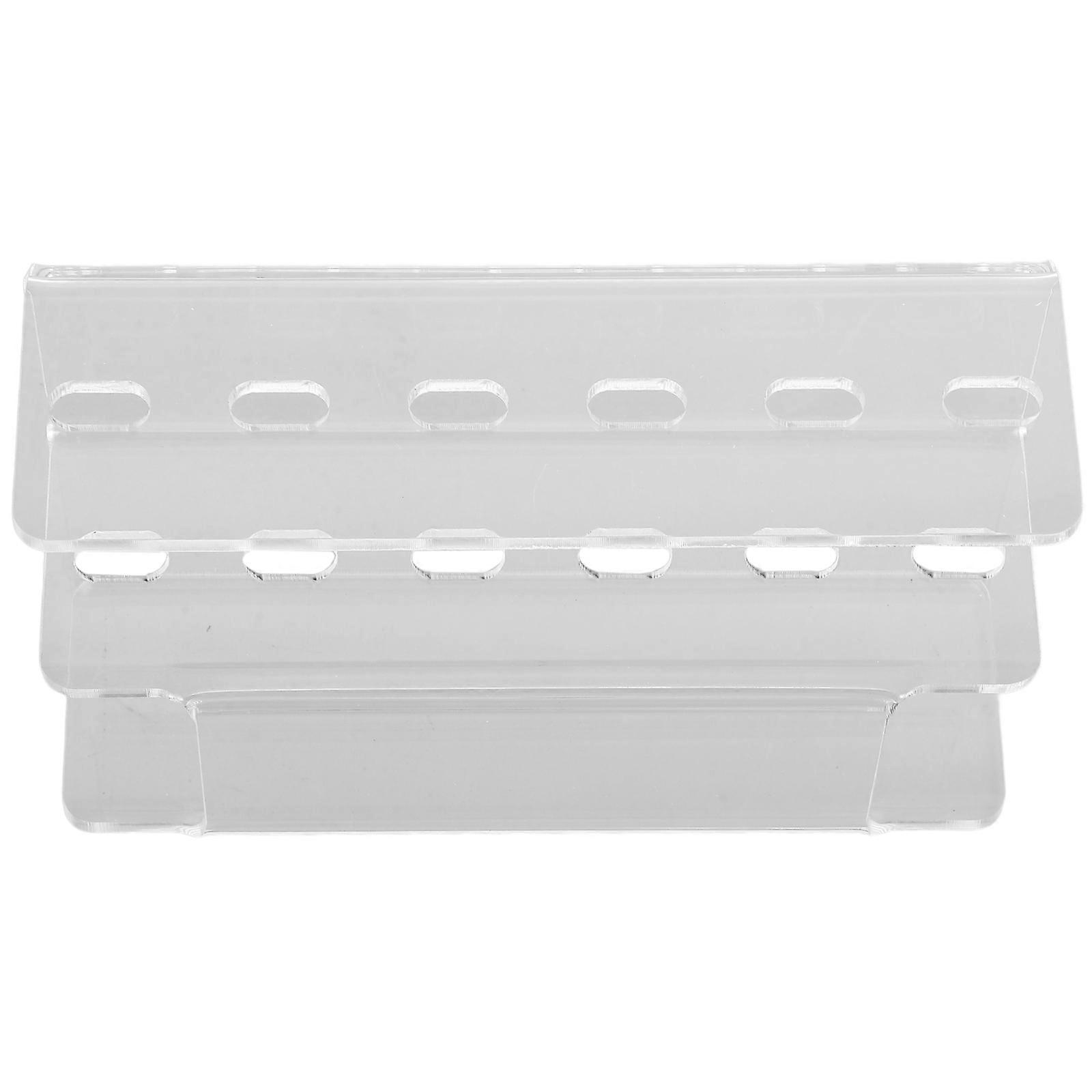 Clear Acrylic Tweezer Holder for Eyelash Extensions with 6 Slots Storage