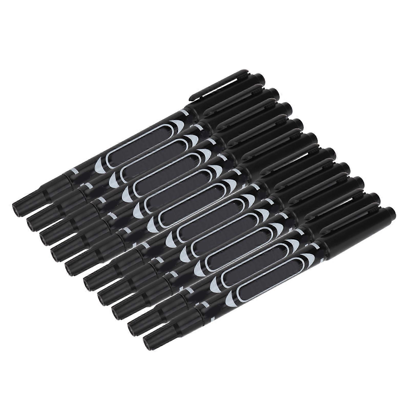 10Pcs Double End Tattoo Marking Pen Black Ink Quick Drying