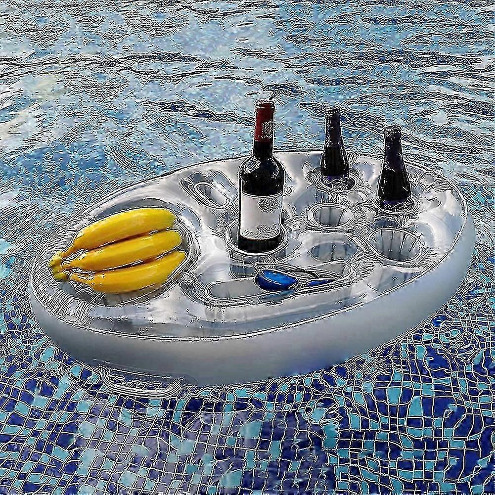 Summer Inflatable Floating Beer Drinking Cooler Table Water Play Floating Beer Tray Party Bucket Cup Holder