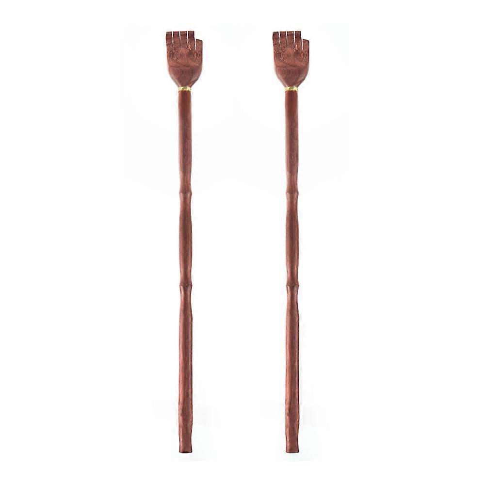 Anti Itch Claw Massager Wooden Back Massager for Scratching Use 6Pcs Brown