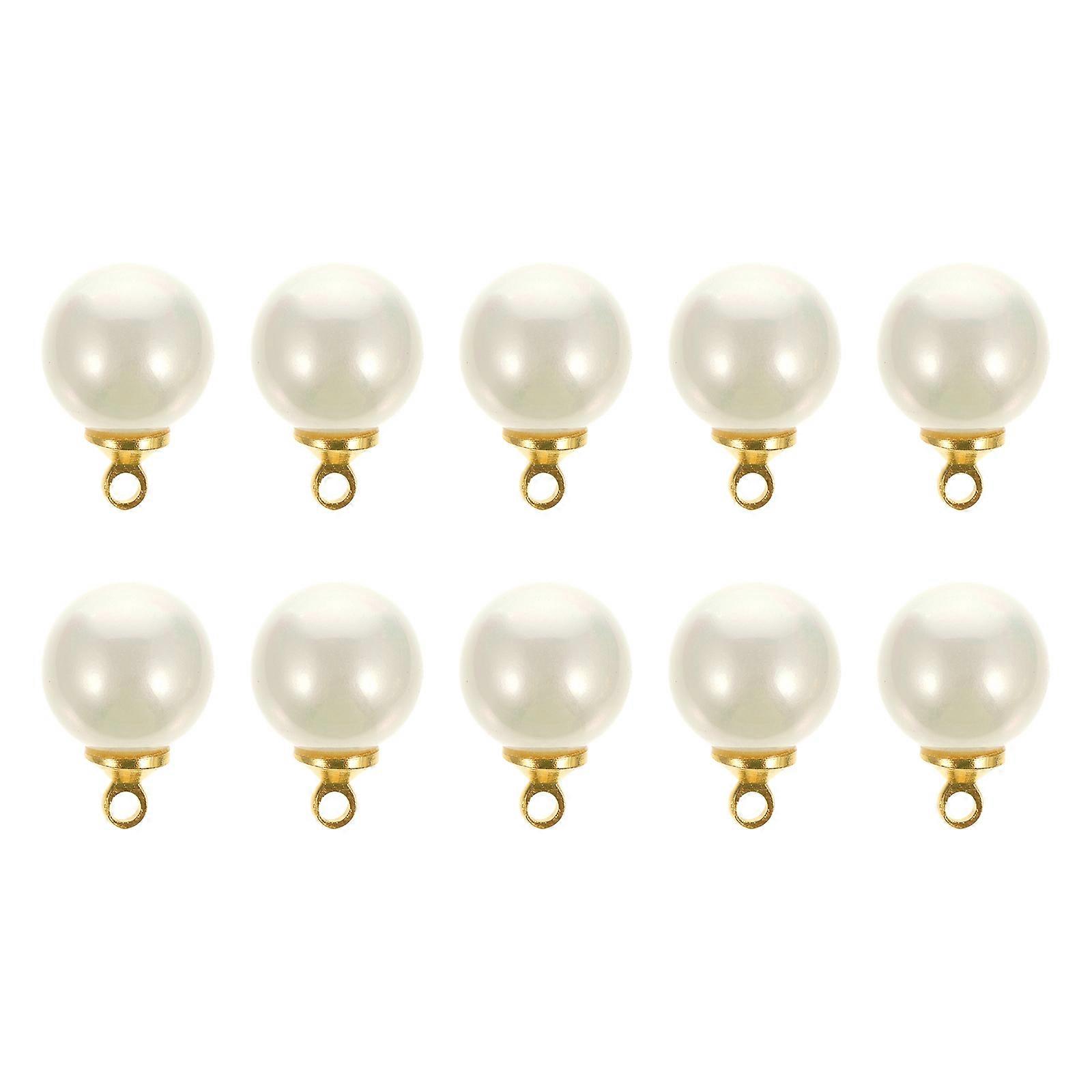 Pearl Buttons Decorative Button for Clothing Embellishment 30Pcs White